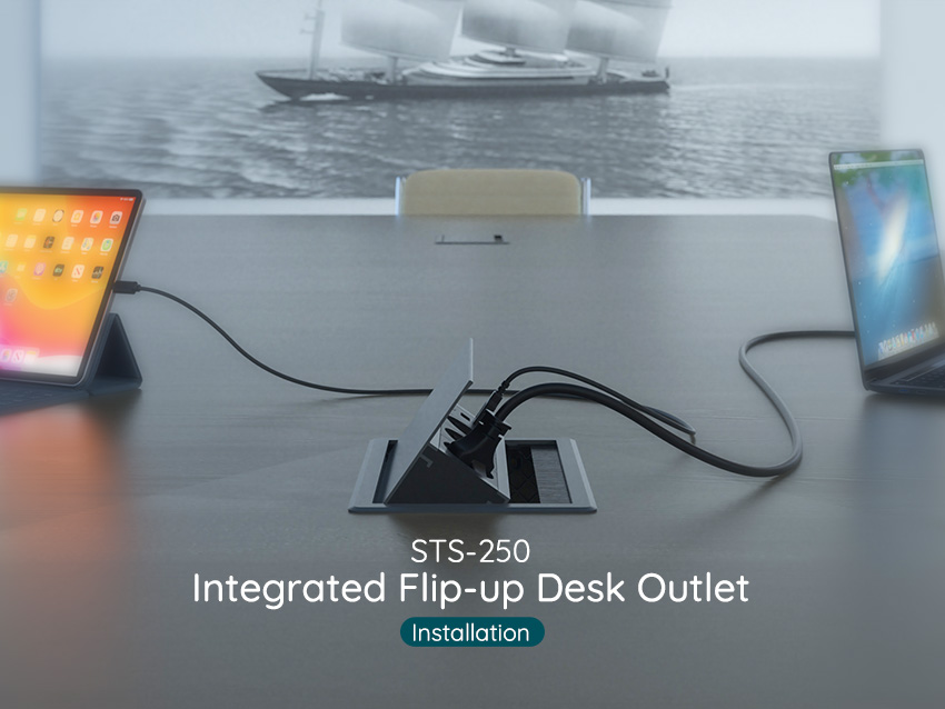 How to install Integrated Flip-up Desk Outlet / STS-250 series