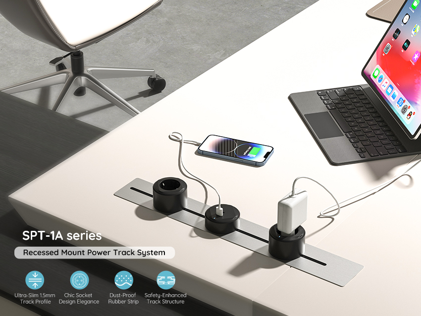 The Perfect Fusion of Style and Function: SPT-1A series Recessed Mount Power Track System