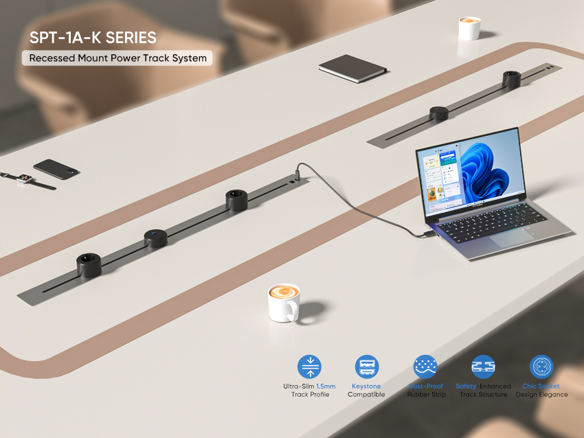 Enhancing Office Connectivity with SPT-1A-K series Recessed Mount Power Track System